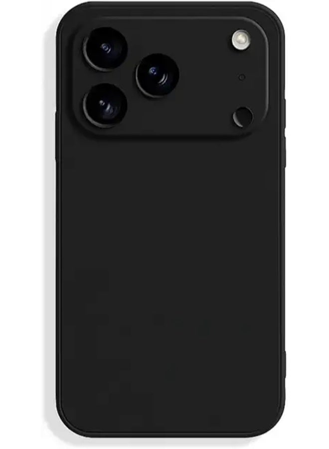 Protective Cover For iPhone 17 Pro ,  Slim Fit Soft Back TPU Case Flexible Silicone Cover Compatible For iPhone 17 Pro - Black